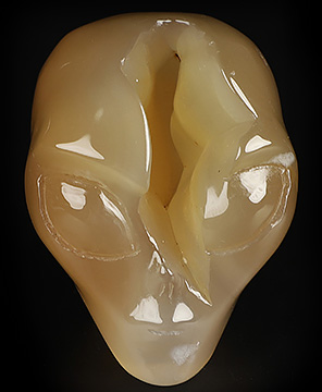 2.0" Agate Hand Carved Crystal Skull, Realistic, Crystal Healing