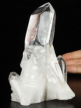5.1" Quartz Rock Crystal Hand Carved Crystal Skull Point, Crystal Healing