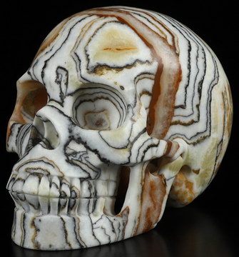 5.1" Eastern Jasper Hand Carved Crystal Skull, Realistic, Crystal Healing