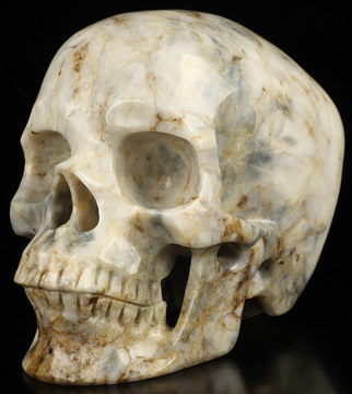 5.0" Bobierrite Hand Carved Crystal Skull, Super Realistic, Crystal Healing