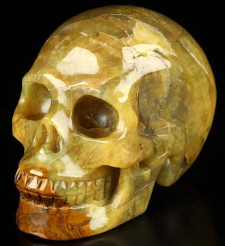3.4" New Pietersite Hand Carved Crystal Skull, Realistic, Crystal Healing