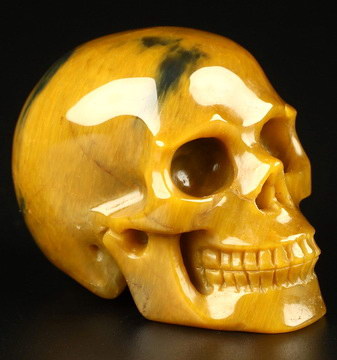 2.0" New Pietersite Hand Carved Crystal Skull, Realistic, Crystal Healing