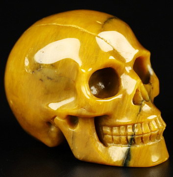 2.0" New Pietersite Hand Carved Crystal Skull, Realistic, Crystal Healing