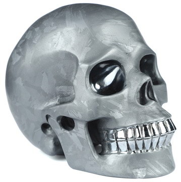 5.0" Tera-hertz Hand Carved Crystal Skull, Realistic, Crystal Healing