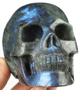 5.0" Labradorite Hand Carved Crystal Skull, Realistic, Crystal Healing