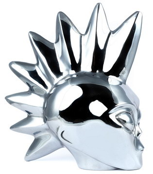 6.3" Tera-hertz Hand Carved Punk Crystal Skull Sculpture, Crystal Healing