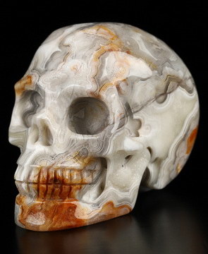 Gemstone 2.0" Red Crazy Lace Agate Hand Carved Crystal Skull, Realistic, Crystal Healing