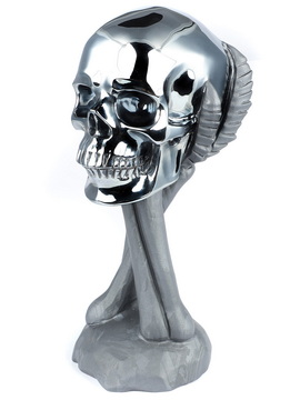 8.3" Tera-hertz Hand Carved Crystal Skull Fine Art Sculpture, Crystal Healing