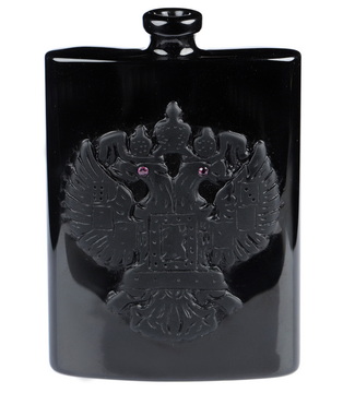 4.1" Black Obsidian Hand Carved Crystal Snuff Bottle Fine Art Sculpture, Crystal Healing