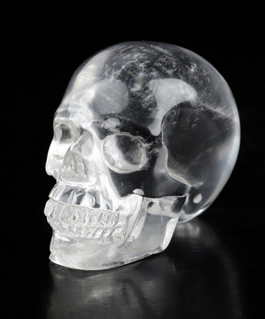 2.0" Quartz Rock Crystal Hand Carved Crystal Skull, Realistic, Crystal Healing