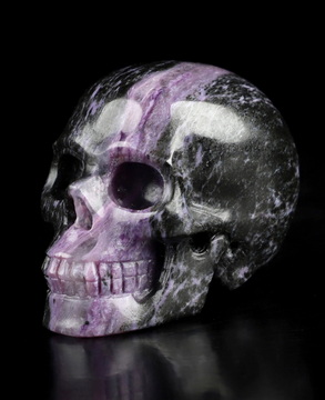 Gemstone 2.0" Russian Charoite Hand Carved Crystal Skull, Realistic, Crystal Healing