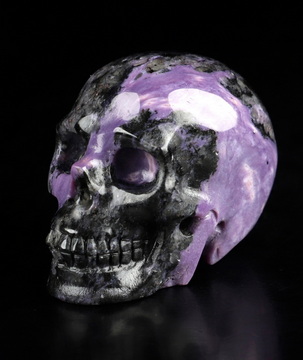 Gemstone 2.0" Russian Charoite Hand Carved Crystal Skull, Realistic, Crystal Healing