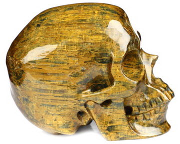 5.1" Amazing Flash New Pietersite Hand Carved Crystal Skull, Super Realistic, Crystal Healing
