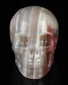 Gemstone 2.0" Mozambique Agate Hand Carved Crystal Skull, Realistic, Crystal Healing