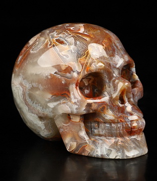 Gemstone 2.0" Red Crazy Lace Agate Hand Carved Crystal Skull, Realistic, Crystal Healing