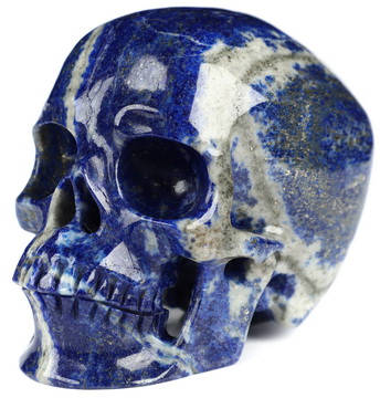 Gemstone 3.5" Lapis Lazuli Hand Carved Crystal Skull, Super Realistic, Crystal Healing