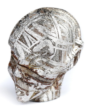 1.2" Aletai Meteorite (Armanty) Hand Carved Fairy Elf Alien Crystal Skull Companion Sculpture, Crystal Healing