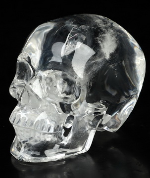 2.0" Quartz Rock Crystal Hand Carved Crystal Skull, Super Realistic, Crystal Healing
