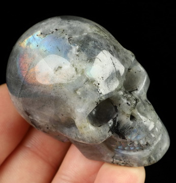2.0" Labradorite Hand Carved Crystal Skull, Realistic, Crystal Healing
