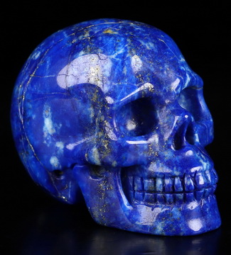 Gemstone 2.0" Lapis Lazuli Hand Carved Crystal Skull, Realistic, Crystal Healing