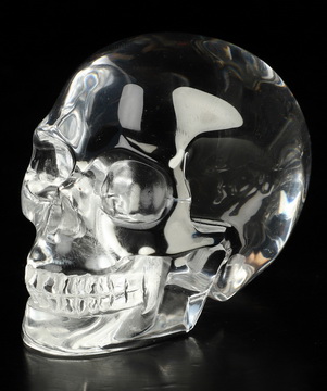 2.0" K9 Crystal Hand Carved Crystal Skull, Realistic, Crystal Healing