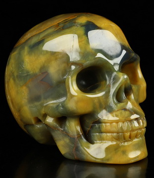 2.0" New Pietersite Hand Carved Crystal Skull, Realistic, Crystal Healing