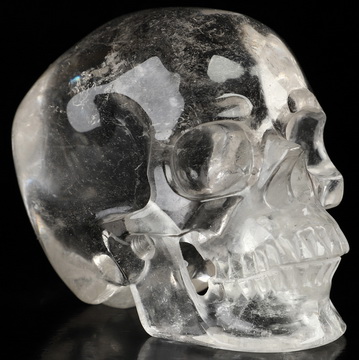 3.5" Quartz Rock Crystal Hand Carved Crystal Skull, Super Realistic, Crystal Healing