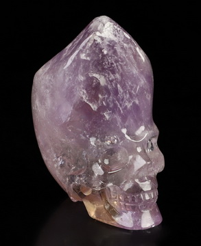 Gemstone 2.0" Amethyst Hand Carved Crystal Skull Fine Art Sculpture, Crystal Healing