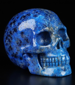 Gemstone 2.0" Lapis Lazuli Hand Carved Crystal Skull, Realistic, Crystal Healing