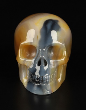 2.0" Premium Brazilian Agate Hand Carved Crystal Skull, Realistic, Crystal Healing