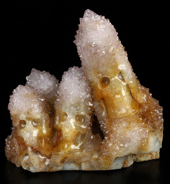 3.3" Spirit Quartz Hand Carved Crystal Skull Fine Art Sculpture, Crystal Healing