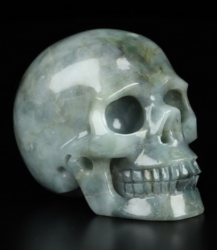 Gemstone 2.0" Emerald Hand Carved Crystal Skull, Realistic, Crystal Healing