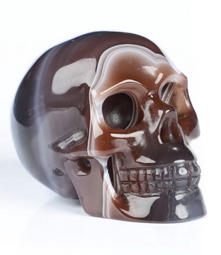 Gemstone 2.0" Mozambique Agate Hand Carved Crystal Skull, Realistic, Crystal Healing