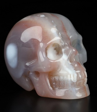 Gemstone 2.0" Mozambique Agate Hand Carved Crystal Skull, Realistic, Crystal Healing