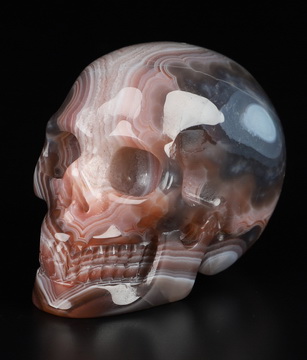 Gemstone 2.0" Mozambique Agate Hand Carved Crystal Skull, Realistic, Crystal Healing