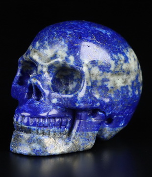 Gemstone 2.0" Lapis Lazuli Hand Carved Crystal Skull, Realistic, Crystal Healing