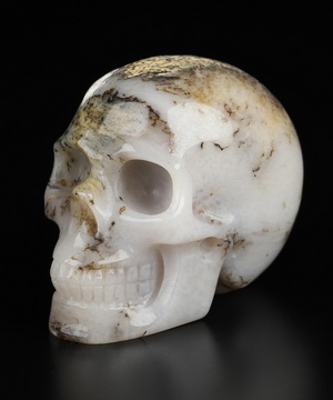 2.0" Sagenitic Agate Hand Carved Crystal Skull, Realistic, Crystal Healing