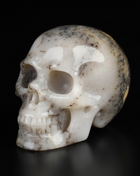 2.0" Sagenitic Agate Hand Carved Crystal Skull, Realistic, Crystal Healing