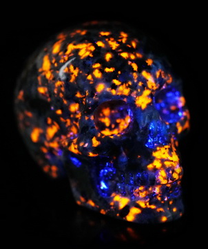 2.0" Yooperlites Hand Carved Crystal Skull, Realistic, Crystal Healing