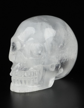 Gemstone 0.7" Moonstone Hand Carved Crystal Skull, Realistic, Crystal Healing