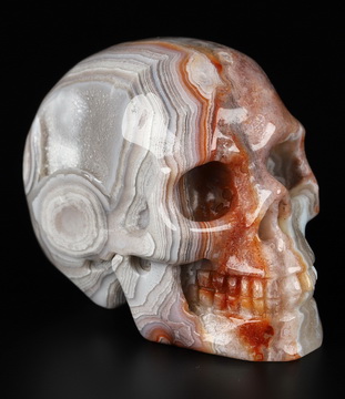 Gemstone 2.0" Red Crazy Lace Agate Hand Carved Crystal Skull, Realistic, Crystal Healing