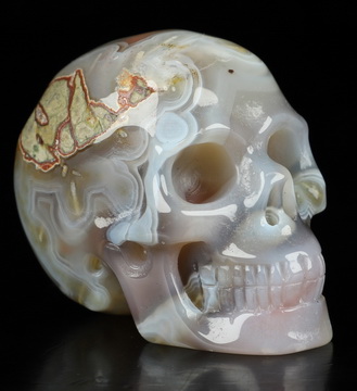 Gemstone 2.0" Mozambique Agate Hand Carved Crystal Skull, Realistic, Crystal Healing