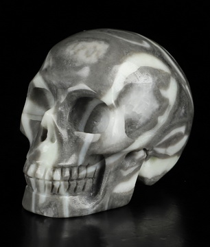 2.0" Sea Shell Marble Hand Carved Crystal Skull, Realistic, Crystal Healing