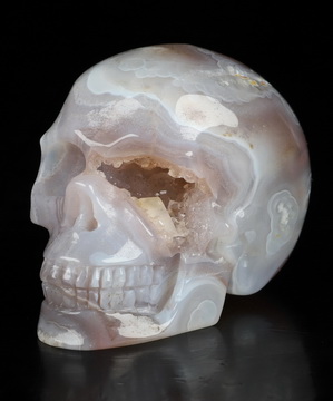 Gemstone 2.0" Mozambique Agate Hand Carved Crystal Skull, Realistic, Crystal Healing