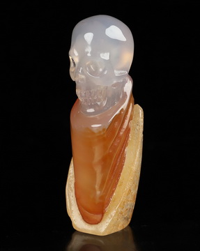 2.0" Gobi Agate Hand Carved Crystal Skull Fine Art Sculpture, Crystal Healing