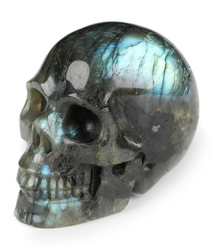 2.0" Labradorite Hand Carved Crystal Skull, Realistic, Crystal Healing