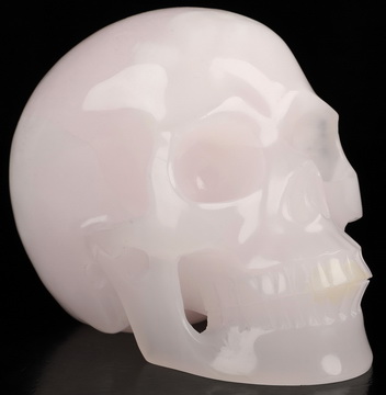 5.0" Afghanistan Jade Hand Carved Crystal Skull, Realistic, Crystal Healing