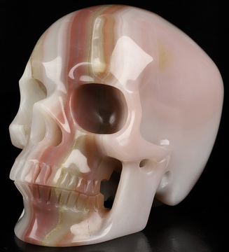 5.0" Afghanistan Jade Hand Carved Crystal Skull, Super Realistic, Crystal Healing