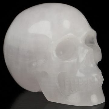 2.0" Afghanistan Jade Hand Carved Crystal Skull, Realistic, Crystal Healing