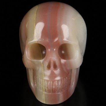 2.0" Afghanistan Jade Hand Carved Crystal Skull, Realistic, Crystal Healing